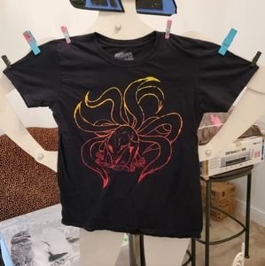 Naruto Tee T Shirt Size M Shippuden Anime Kurama Nine Tail 2002 Vintage